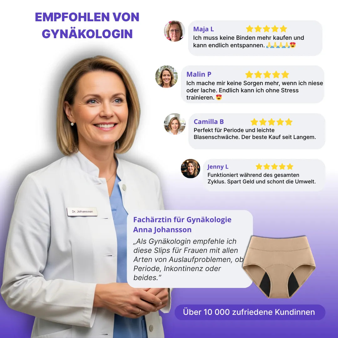 Noala Agnes™ braga femenina absorbente y a prueba de fugas, discreta con protección extra